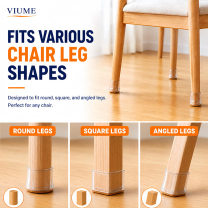32 Pcs Chair Leg Floor Protectors for Hardwood Floors Silicone Covers to Protect Wood Tile Floors Felt Pads Furniture Leg Caps Anti-Scratch Reduce Noise (Fit:1.3"-2") 🍁 All In One Marketplace Canada