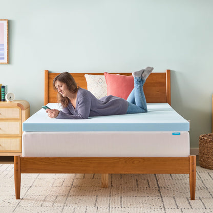 Linenspa 3 Inch Memory Foam Mattress Topper, Gel Infused Twin XL Mattress Topper, CertiPUR-US Certified, Topper Only 🍁 All In One Marketplace Canada