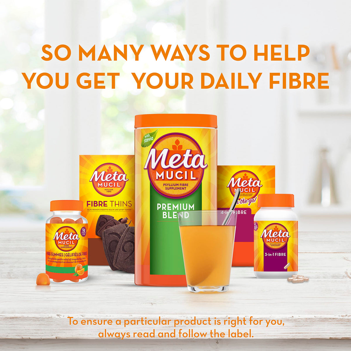 Metamucil, Daily Psyllium Husk Powder Supplement, Sugar-Free, 4-in-1 Fibre for Digestive Health, Unflavoured Smooth Flavored Drink, 114 Servings 🍁 All In One Marketplace Canada