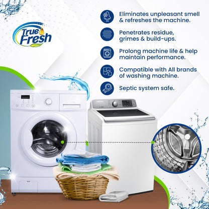 True Fresh Washing Machine Cleaner Tablets, Solid Deep Cleaning Tablet, Finally Clean All Washer Machines Including HE Front Loader Top Load- 15 pack 🍁 All In One Marketplace Canada