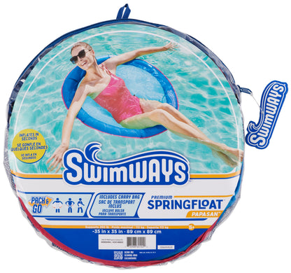 SwimWays Spring Float Premium Papasan Pool Lounger, Inflatable Pool Floats Adult with Fast Inflation for Ages 15 & Up 🍁 All In One Marketplace Canada