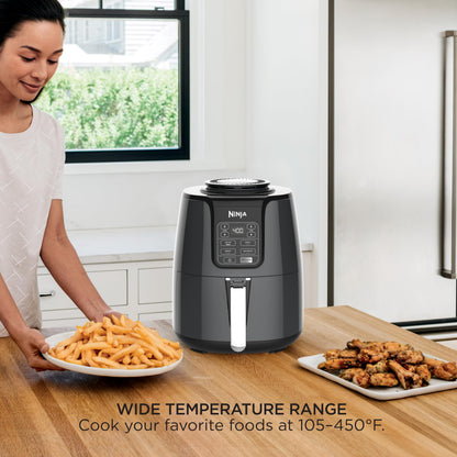 NINJA AF101C, Air Fryer, 3.8L Less Oil Electric Air Frying, Equipped with Crisper Plate + Multi-Layer Rack + Non Stick Basket, Programmable Control Panel, Black, 1550W, (Canadian Version) 🍁 All In One Marketplace Canada