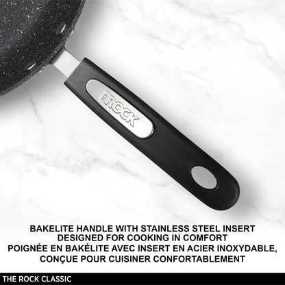 Starfrit The Rock 1.4L (1.5Qt) Non-Stick Saucepan - Durable Forged Aluminum - Oven Safe - PFOA Free - Easy to Clean - Black 🍁 All In One Marketplace Canada