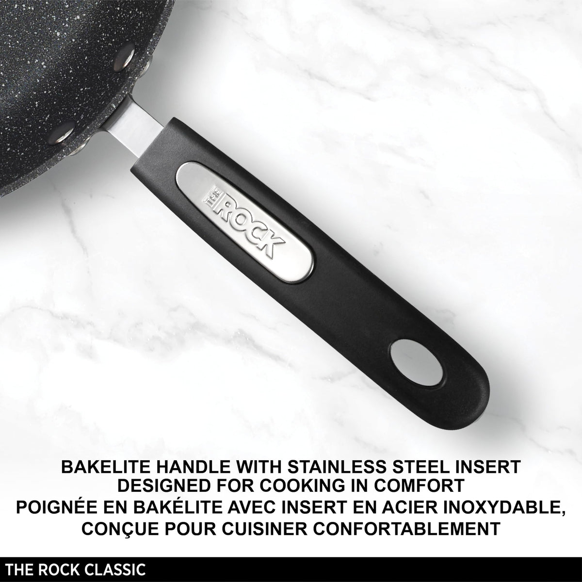 Starfrit The Rock 2.8L (3Qt) Non-Stick Saucepan - Durable Forged Aluminum - Oven Safe - PFOA Free - Easy to Clean - Black 🍁 All In One Marketplace Canada