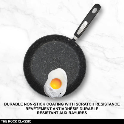 Starfrit The Rock 20cm (8") Non-Stick Fry Pan - Durable Forged Aluminum - Oven Safe - PFOA Free - Easy to Clean - Black 🍁 All In One Marketplace Canada