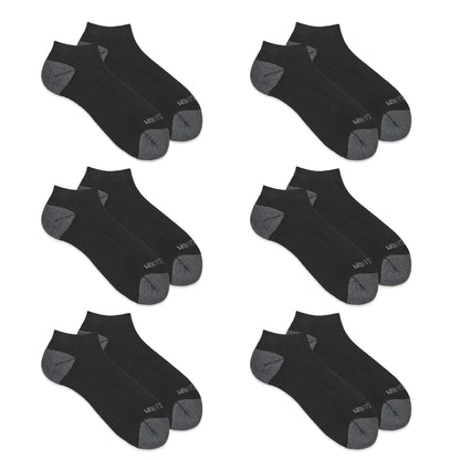 Fruit of the Loom Men's Dual Defense Low Cut Cushioned Moisture Wicking Socks (12 Pack), Black, Medium (6-12) 🍁 All In One Marketplace Canada