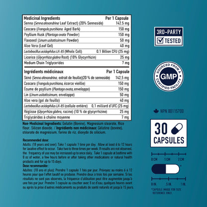 15 Day Colon Cleanse & Detox | Stool Softener & Constipation Relief for Adults | Gut Health Support | Colon Detox Cleanse With Probiotics for Women & Men | Gluten-Free | By SM Nutrition | 30 Capsules 🍁 All In One Marketplace Canada