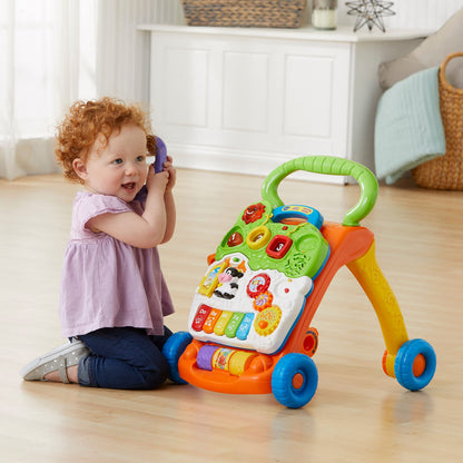 VTech Sit-to-Stand Learning Walker (Frustration Free Packaging - English Version), Orange 🍁 All In One Marketplace Canada