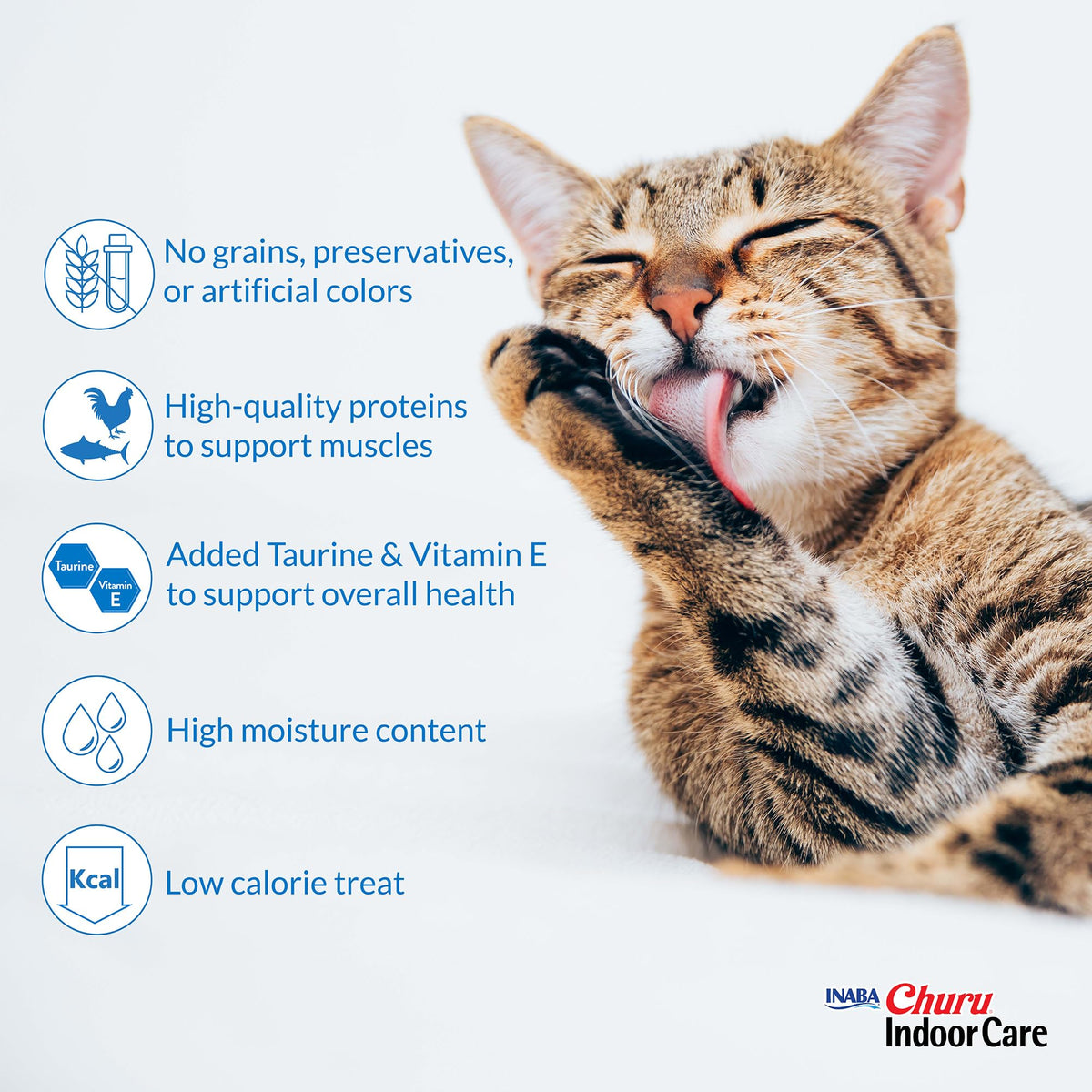 INABA Churu Indoor Care for Hairball Control, Functional Lickable Cat Treat with Taurine & Green Tea Extract, 14g Each, 60 Tubes Total, Tuna & Chicken Variety 🍁 All In One Marketplace Canada