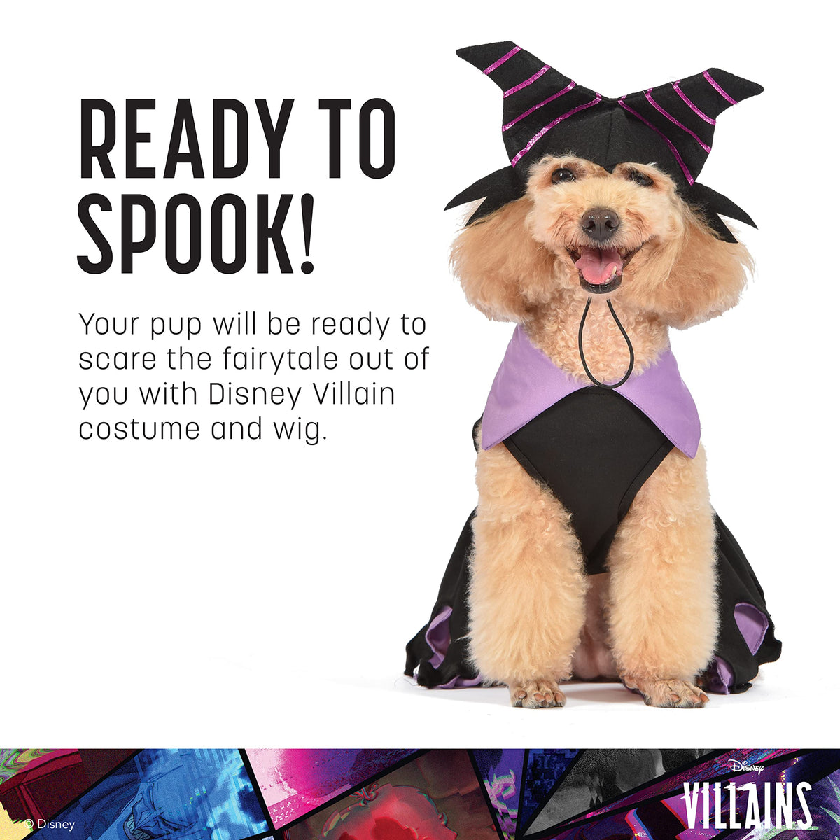 Disney for Pets Halloween Disney Villains Maleficent Costume - X-Large -| Disney Villains Halloween Costumes for Dogs, Officially Licensed Disney Dog Halloween Costume, Purple (FF22963)