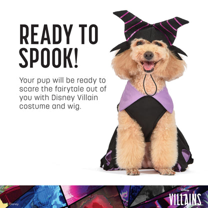 Disney for Pets Halloween Disney Villains Maleficent Costume - X-Large -| Disney Villains Halloween Costumes for Dogs, Officially Licensed Disney Dog Halloween Costume, Purple (FF22963)
