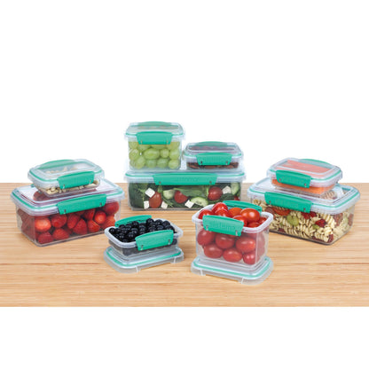 Sistema Food Storage Containers with Lids for Lunch, Meal Prep and Leftovers, Dishwasher Safe, BPA-Free, Teal, 18 Piece Set 🍁 All In One Marketplace Canada