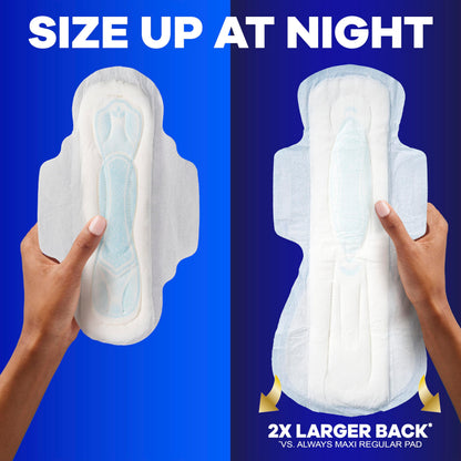 ALWAYS MAXI OVERNIGHT PADS WITH WINGS, SIZE 5, EXTRA HEAVY OVERNIGHT, UNSCENTED, 72 COUNT TOTAL (PACK OF 3) 🍁 All In One Marketplace Canada