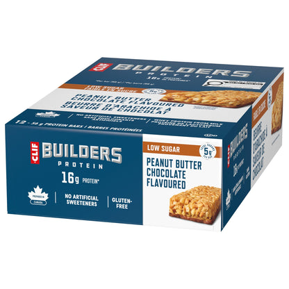 Clif Builders Low Sugar Protein Bar Peanut Butter Chocolate Flavour 12 Bars 🍁 All In One Marketplace Canada