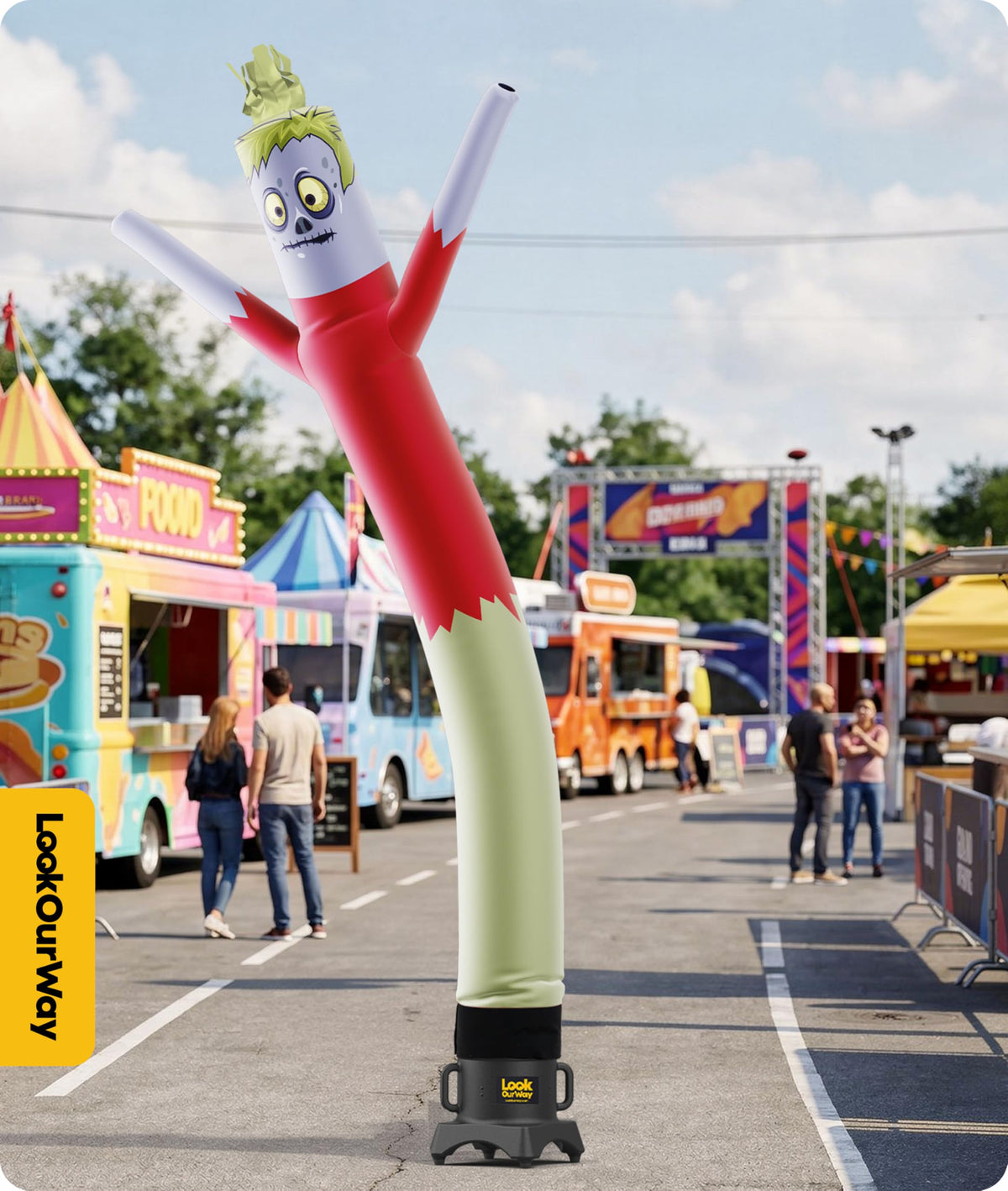 LookOurWay 10ft Monster Air Dancers Inflatable Tube Man Attachment | Halloween Inflatables Outdoor Decoration | Wacky Waving Halloween Blow Up for Yard Display or Business (Blower Not Included)