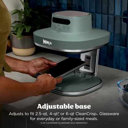 Ninja Crispi Pro 6-in-1 Glass Air Fryer | 6qt & 2.5qt Glass Containers with Storage Lids | Non-Toxic | Meal Prep, Microwave, Freezer & Dishwasher Safe | Air Fry, Bake & More | Ash Grey | AS101CDG 🍁 All In One Marketplace Canada