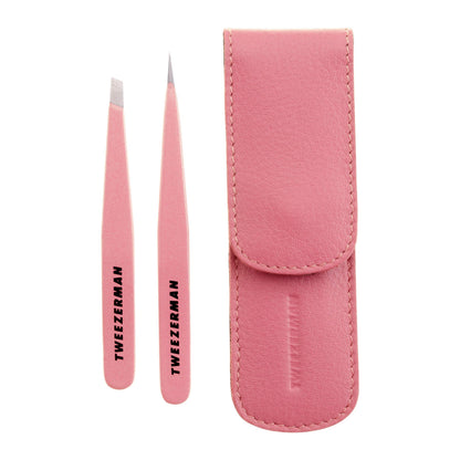 Tweezerman Exclusive Tea Rose Petite Tweeze Set - Tweezers for Eyebrows, Travel Tweezers for Eyebrows, Facial Hair, Ingrown Hair 🍁 All In One Marketplace Canada