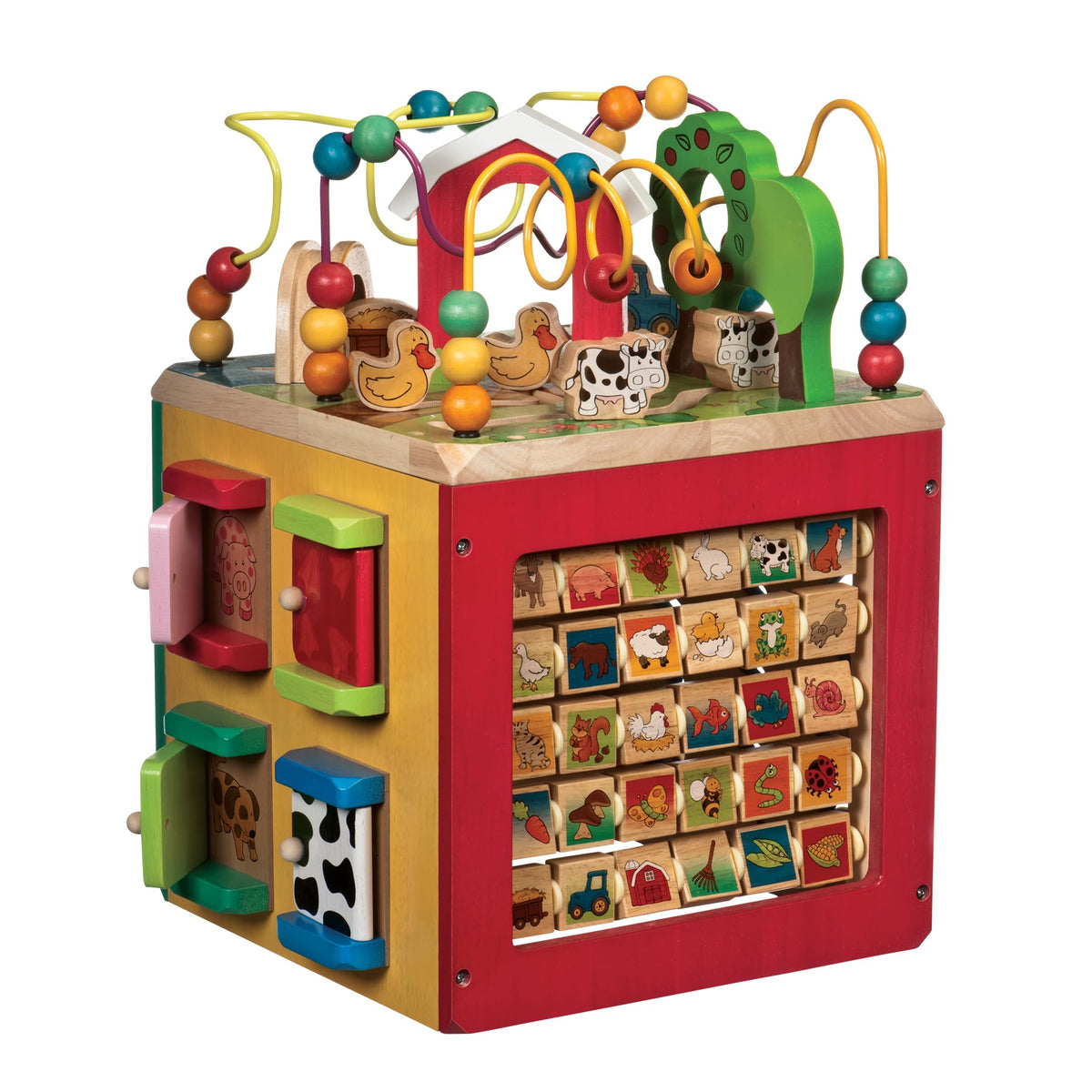 Battat Wooden Activity Cube - 5-Sided Play Center with Bead Maze, Doors 🍁 All In One Marketplace Canada