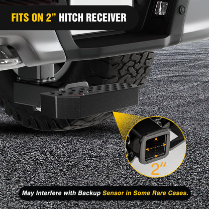 Nilight Hitch Step with 2" Hitch Receiver Rear Bumper Guard Protector 11.9 Inch with 5/8” Hitch Pin Clip Upgraded Textured Black Anti Slip Hitch Step Bar for Pickup Truck Car SUV 🍁 All In One Marketplace Canada