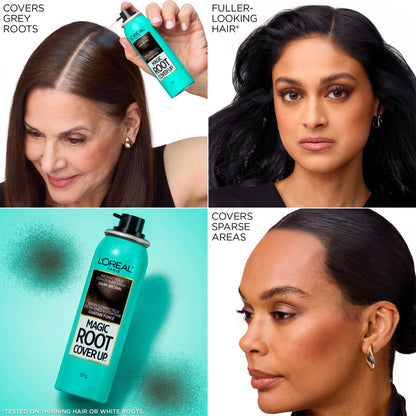 L'Oréal Paris Magic Root Cover Up Root Touch Up, Dark Brown Hair Dye, Root Touch Up Spray for Thinning Hair, Temporary Hair Dye, Grey Coverage, Pack of 2 🍁 All In One Marketplace Canada