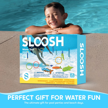 Sloosh 30 Pcs Diving Pool Toys for Kids Ages 3-12 Jumbo Set with Storage Bag Pool Games Summer Swim Water FishToys 🍁 All In One Marketplace Canada