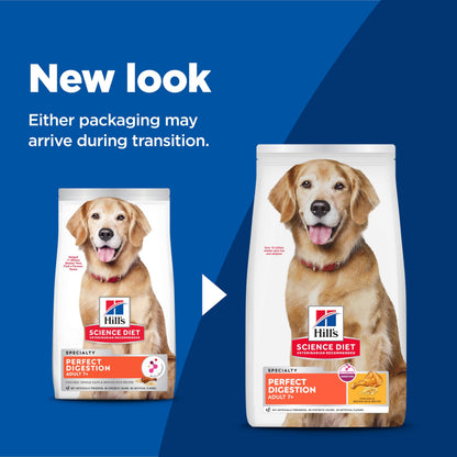 Hill's Science Diet Adult 7+ Perfect Digestion Chicken, Whole Oats & Brown Rice Recipe Dry Dog Food 10.0 kg Bag 🍁 All In One Marketplace Canada