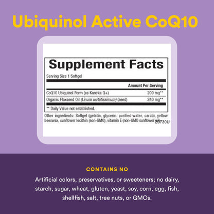 Natural Factors - Ubiquinol Active CoQ10 200mg, 60 Softgels 🍁 All In One Marketplace Canada