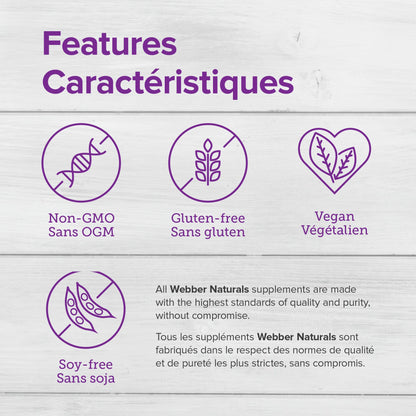 Webber Naturals Menopause Relief with EstroG-100, Multi-Symptom Support for Hot Flashes, Night Sweats, Mood & Sleep, Hormone-Free, Vegan 🍁 All In One Marketplace Canada
