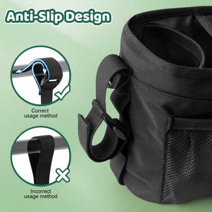 Stroller Caddy with Cup Holder: Universal Stroller Organizer with Detachable Phone Bag, Non-Slip Straps, Stroller Accessories Fits Uppababy,Bugaboo, Graco, Cybex, Nuna, Baby Jogger, Gifts for New Mom 🍁 All In One Marketplace Canada