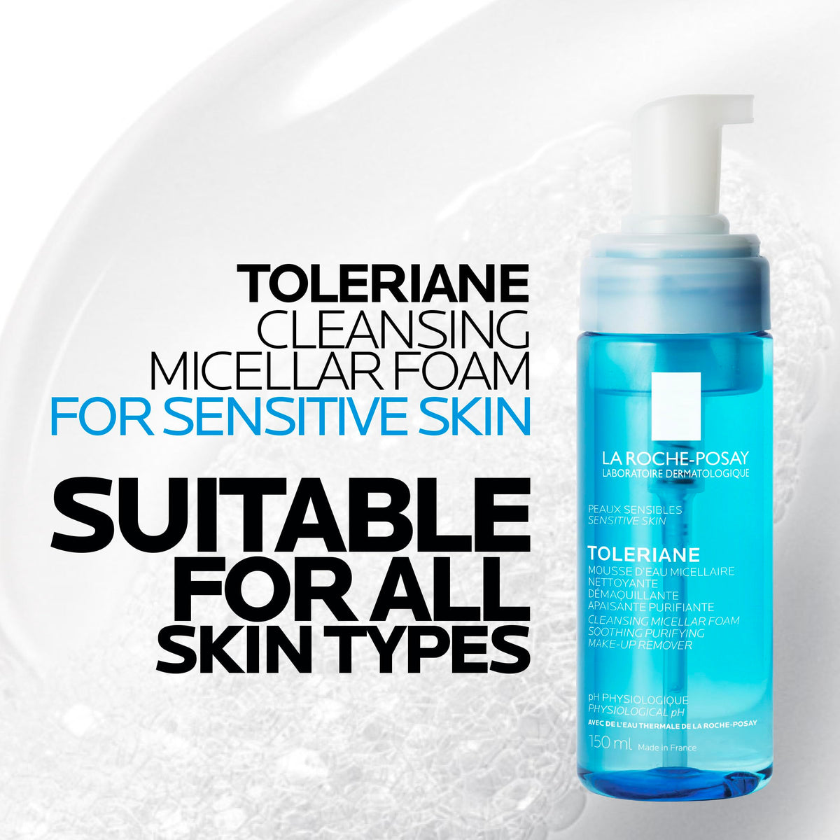 La Roche Posay Gentle Face Wash, Toleriane Micellar Foaming Water, Gently Cleanses and Purifies Skin, Formulated with Glycerin, Alcohol-Free, Recommended by Dermatologists, 150ml 🍁 All In One Marketplace Canada