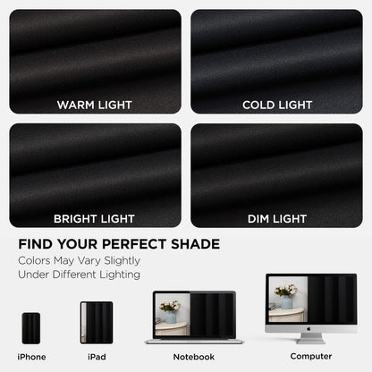 Joydeco Blackout Curtains 84 Inch Length 2 Panels Set, Thermal Insulated Long Curtains& Drapes 2 Burg, Room Darkening Grommet Drapes for Living Room Bedroom Window (W52 x L84 Inch, Black) 🍁 All In One Marketplace Canada