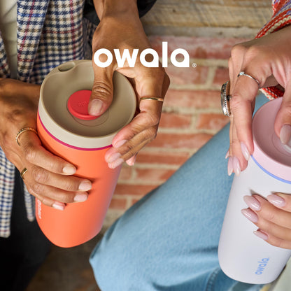 Owala SmoothSip Slider Insulated Stainless Steel Coffee Tumbler, Reusable Iced Coffee Cup, Hot Coffee Travel Mug, BPA Free 12 oz, High Dive 🍁 All In One Marketplace Canada