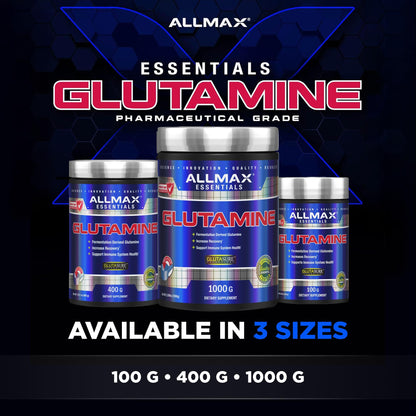 ALLMAX L-Glutamine Powder, Fermented, Unflavored, 400 g 🍁 All In One Marketplace Canada