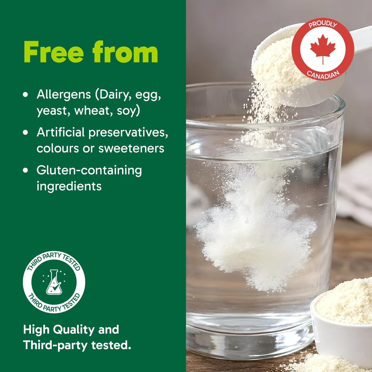 Organika Canadian-Made Creatine Powder- Lemonade- Pure Micronized Creatine Monohydrate - Helps Build Lean Muscle, Increase Strength, and Improved Recovery and Performance for Men and Women - 600g 🍁 All In One Marketplace Canada