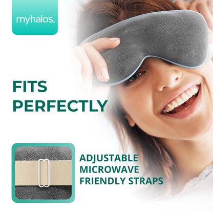 MyHalos® Microwave Activated Moist Heat Eye Compress for Dry Eyes and Stye Treatment - Heated Eye Mask for Dry Eyes -Our Dry Eye Therapy Mask Relives Blepharitis & Pink Eye -Warm Compress for Eyes 🍁 All In One Marketplace Canada