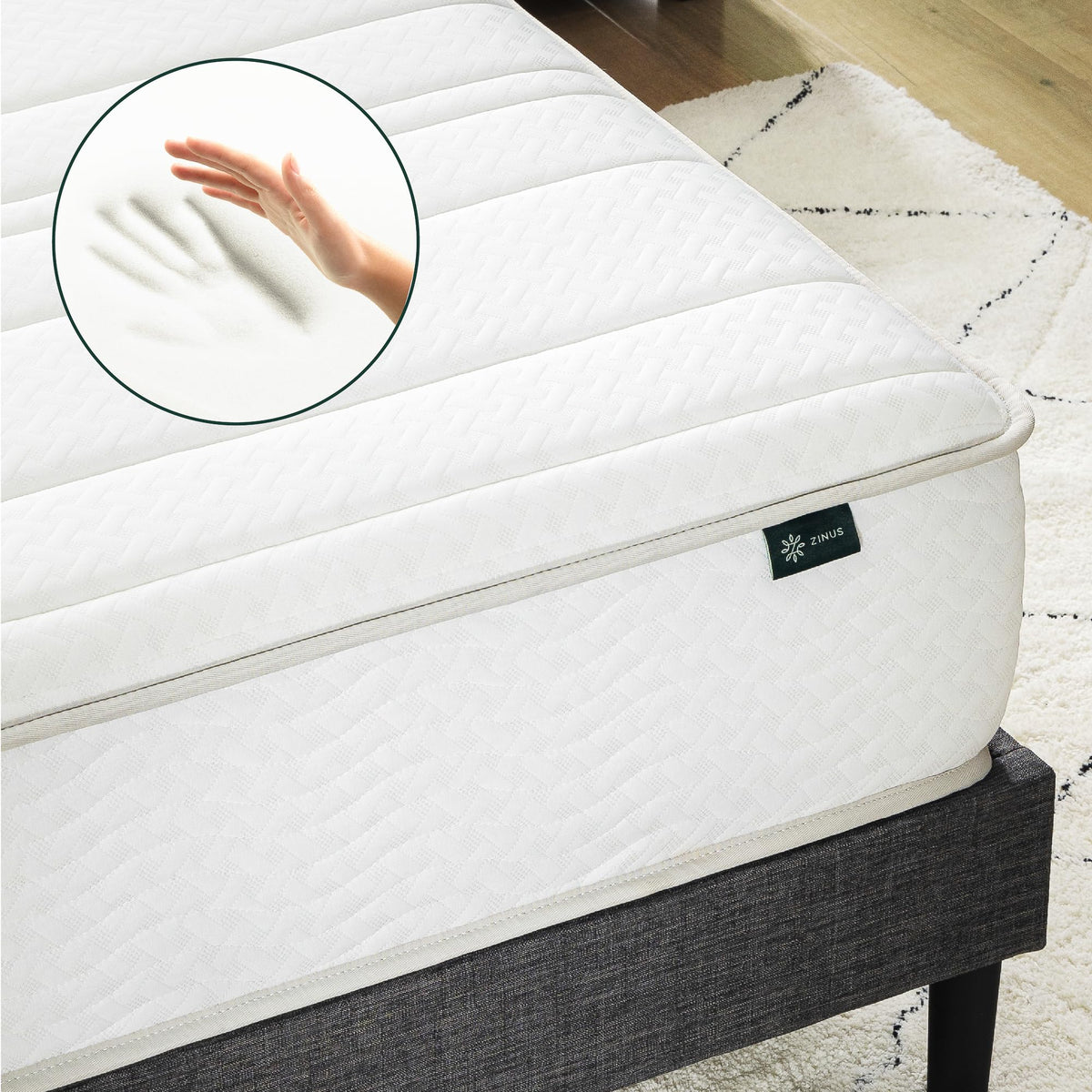 Zinus Twin Hybrid Mattress - 8 inch Foam & Spring, CertiPUR-US Certified, Pressure Relief, Mattress in a Box, 10-Year Warranty 🍁 All In One Marketplace Canada