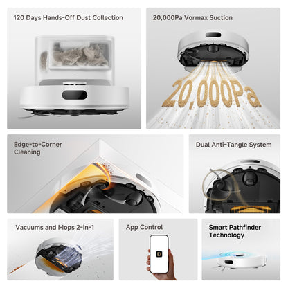 DREAME D20 Air Plus Robot Vacuums and mop, 20,000Pa Suction, Self-Emptying 🍁 All In One Marketplace Canada