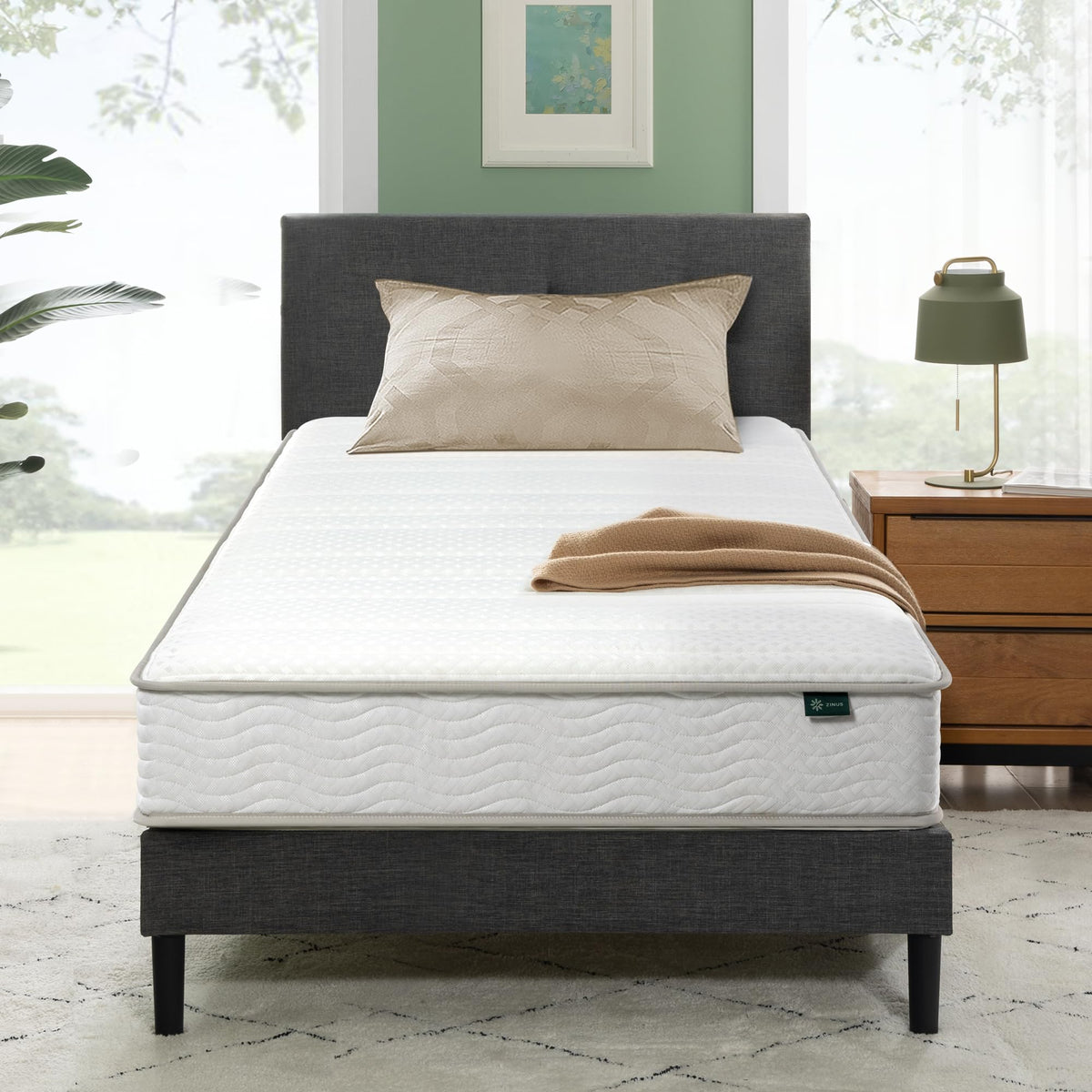Zinus Full Mattress - 6 Inch Foam and Spring Hybrid Mattress, Affordable Mattress, CertiPUR-US Certified Foam with Pressure Relief, Mattress in a Box, 10-Year Warranty, Full Size 🍁 All In One Marketplace Canada