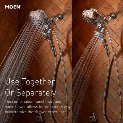 Moen 26009 Engage Magnetix 2.5 GPM Handheld/Rain Shower Head 2-in-1 Combo Featuring Magnetic Docking System, Pack of 1, Chrome 🍁 All In One Marketplace Canada