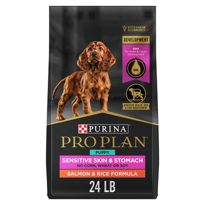 Purina Pro Plan Dry Puppy Food, Development Sensitive Skin & Stomach Salmon & Rice - 10.9 kg Bag (1 Pack) 🍁 All In One Marketplace Canada