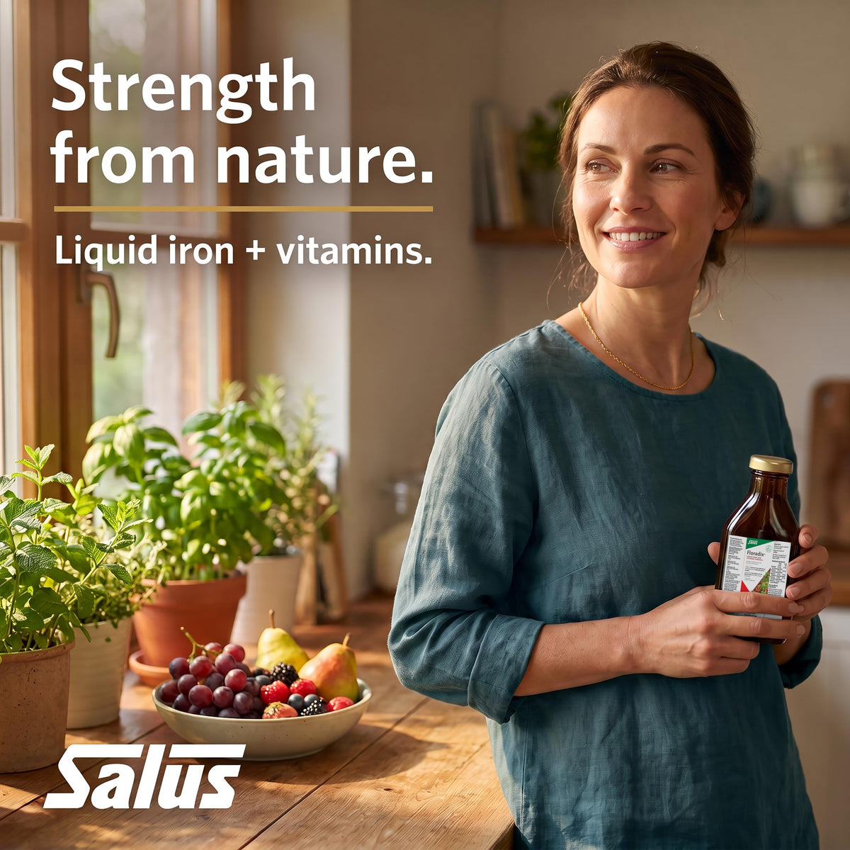 Salus Floradix Liquid Iron and Vitamins | Herbal Iron Supplement for Women, Men, and Children | Vegetarian, Dairy-Free & Non-GMO (500ml)