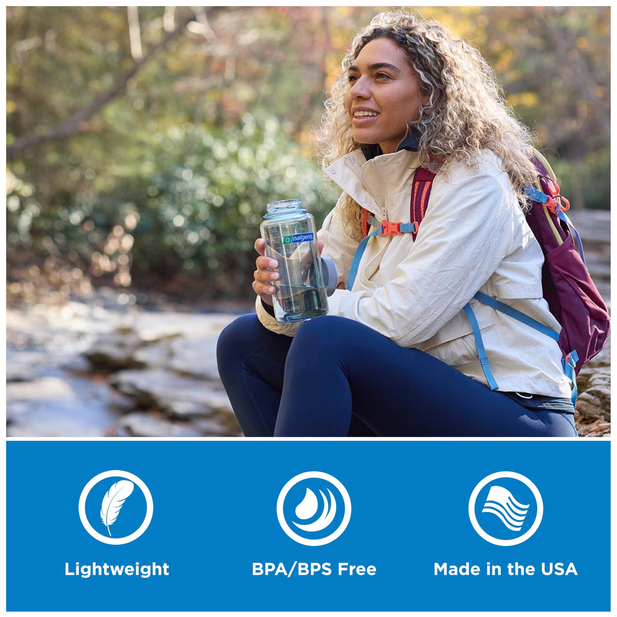 Nalgene 32 oz Wide Mouth Water Bottle, Cornflower Blue 🍁 All In One Marketplace Canada