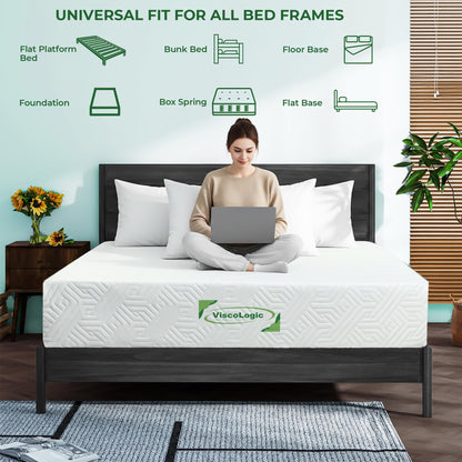 ViscoLogic Twin Mattress Made In Canada Reversible Cool Resilience Foam Perfect for Bunk Bed &Trundle Bed, Pressure Relief, Medium Firm CertiPUR-US® Certified Eco-Friendly Foam Mattress, Single 5 Inch 🍁 All In One Marketplace Canada