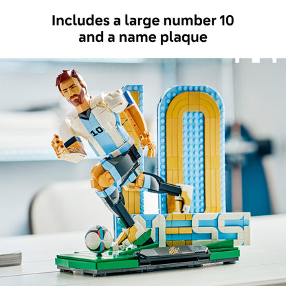 LEGO Editions Lionel Messi – Soccer Legend - Building Set for Boys & Girls, Ages 12+ - Collectible Soccer Gift with Plaque - Kids Bedroom or Shelf Decor - 43015 🍁 All In One Marketplace Canada