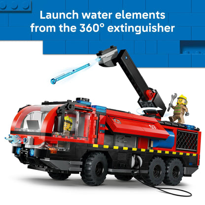 LEGO City Airport Fire Truck Kids Building Toy - Pretend Play Emergency Vehicle for Boys & Girls, Ages 7+ - Fire Engine Toy W/ 4 Firefighter Minifigures - Gift Idea for Birthdays - 60499 🍁 All In One Marketplace Canada
