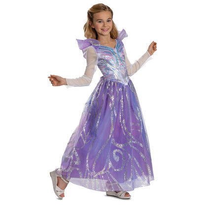 Wicked Glinda Deluxe For Good Costume, Official Movie Halloween Outfit for Kids, Girls Size (3T-4T)