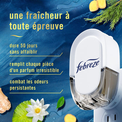 Febreze Plug In Air Freshener, Odor-Fighting Scented Oil Refill for Home and Bathroom and Kitchen, Long Lasting for Strong Odors, Ocean & Mountain Scents, 4 Count 🍁 All In One Marketplace Canada