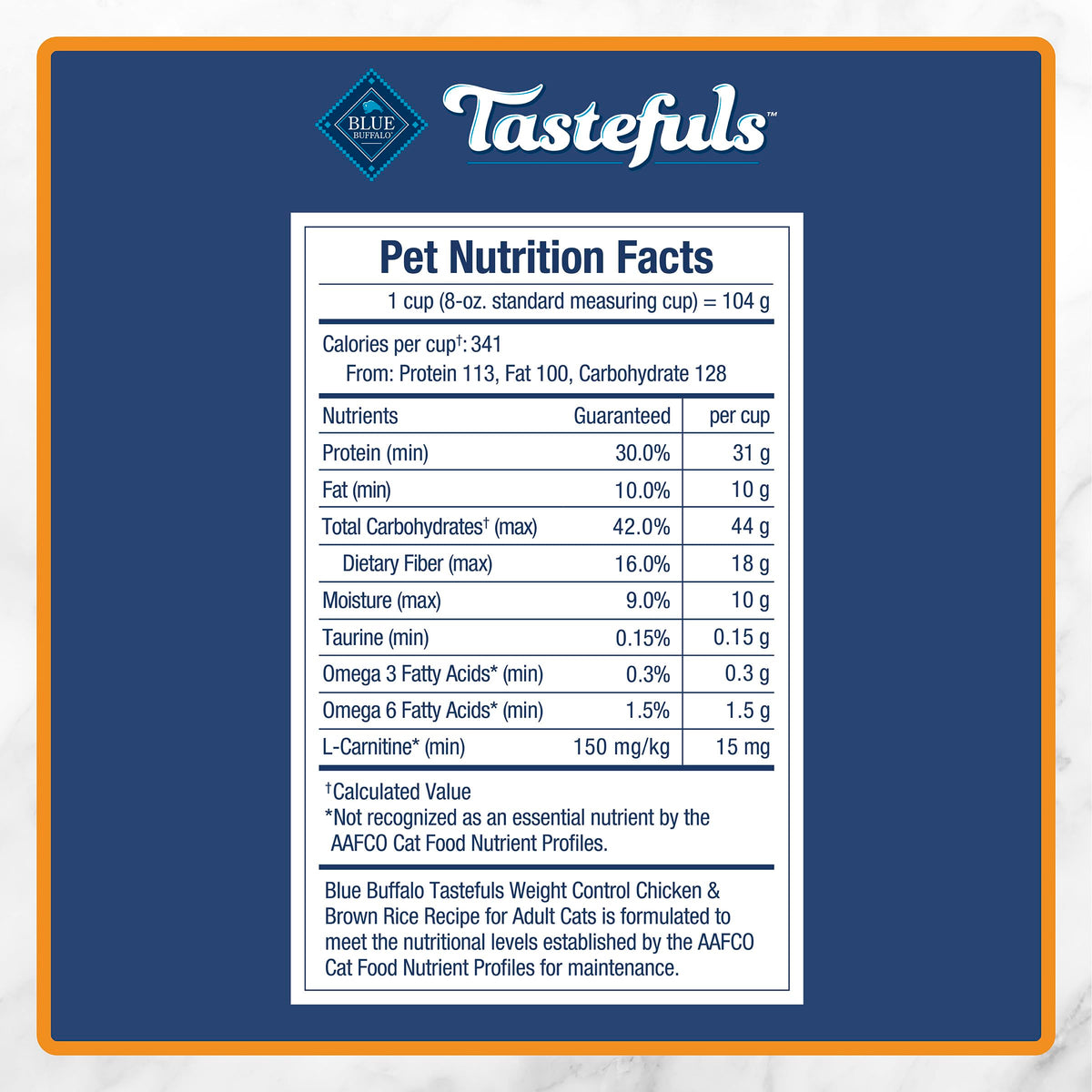 Blue Buffalo Tastefuls Chicken & Brown Rice Recipe Adult Dry Cat Food Weight Control, Real Chicken First, Deliciously Healthy Natural Cat Food, Supports Digestive Care and Coat Health, 3.1kg/7 lbs. 🍁 All In One Marketplace Canada