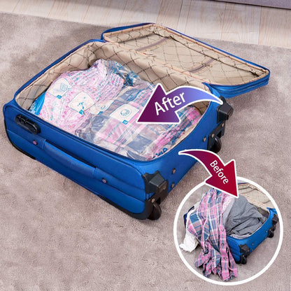 Vacuum Storage Bags 12 Jumbo, Space Saver Sealer Bags, Compression Bags for Clothes, Pillows, Comforters, Blankets, Bedding 🍁 All In One Marketplace Canada