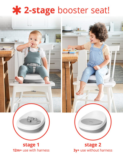 Skip Hop Booster Seat for Dining Table, Sleek Seat Booster, Grey/White 🍁 All In One Marketplace Canada